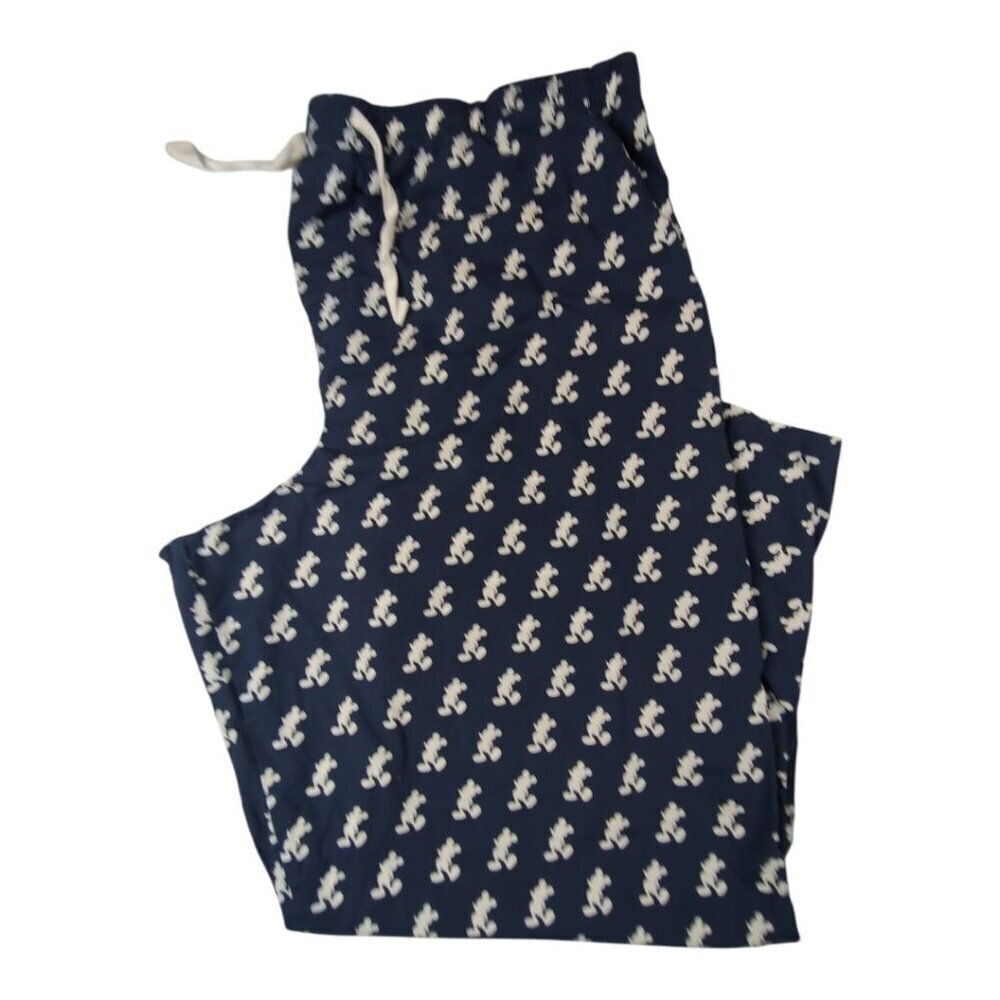 Disney Parks Mickey Mouse Pajama Lounge Pants Navy 100% Cotton Adult Size‎ XXXL
